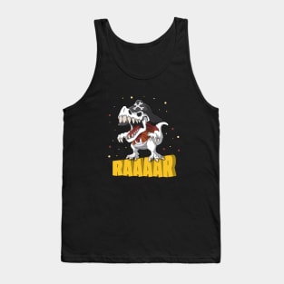 Dinosaur Pirate T-Rex Captain Kids Tank Top